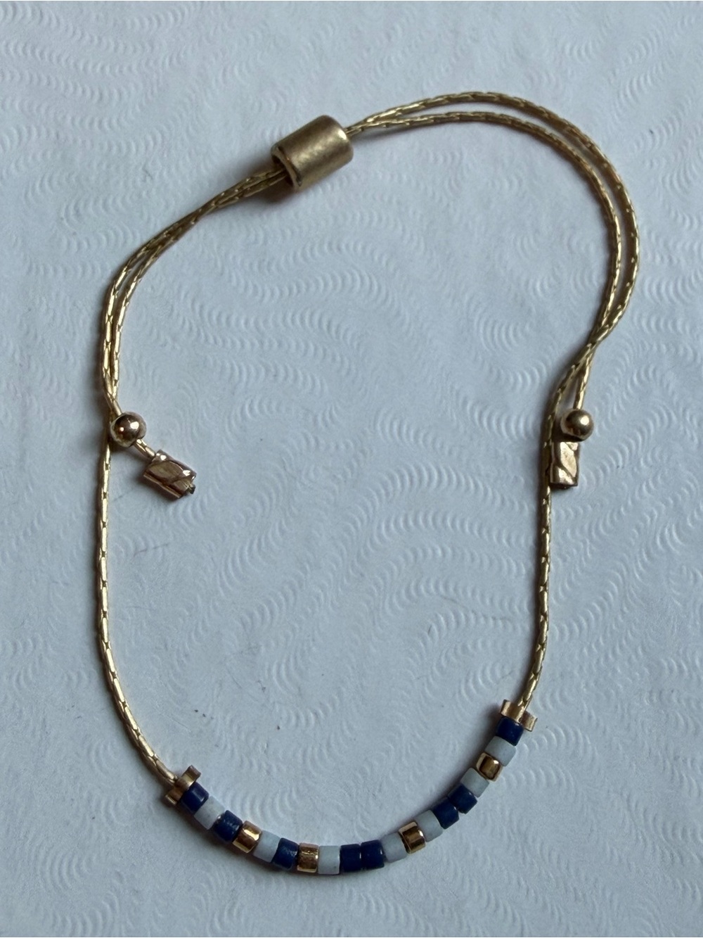 “KAPPA” in Morse Code. Adjustable Beaded Bracelet